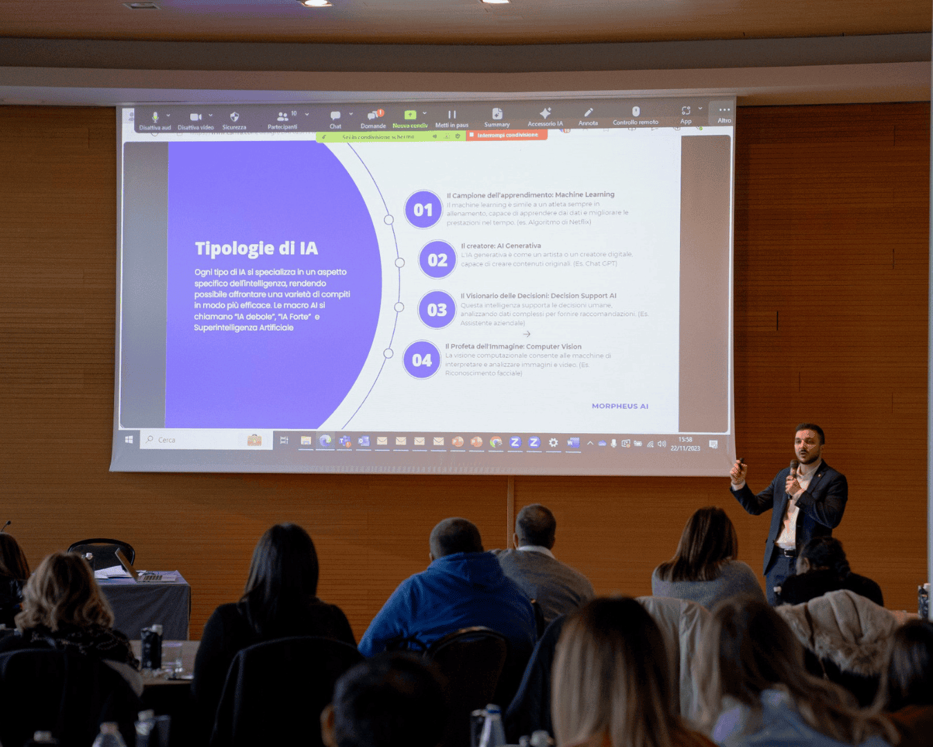 Morfeus Hub durante una sessione di formazione